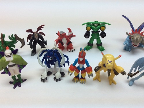 Lot of 10 HT Bandai Digimon Digital Monster Mini Figures 1999-2001 1-2