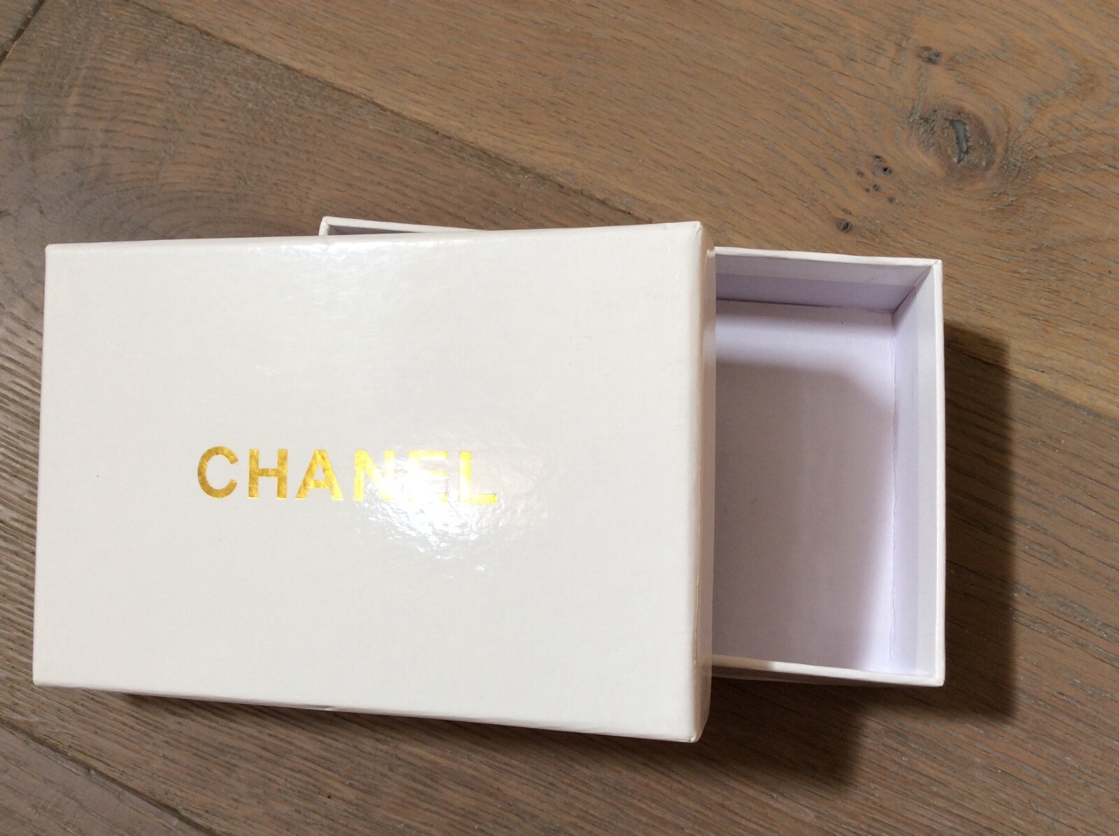 Chanel gold tone Signature Empty White Box 6”-4”-1.5”