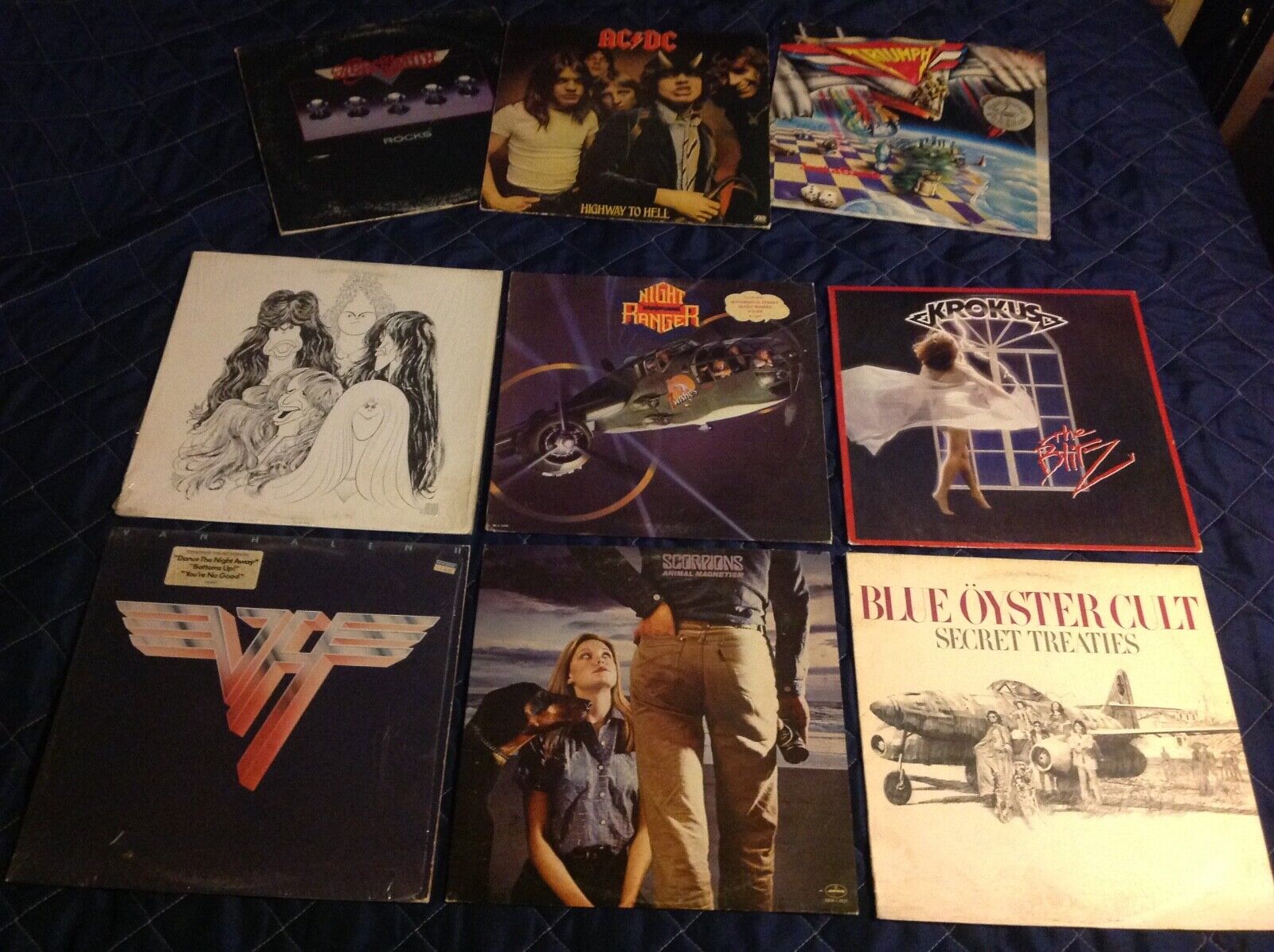 Scorpions,Aerosmith,Krokus,VanHalen,BOC,hard rock,metal vinyl lot LP