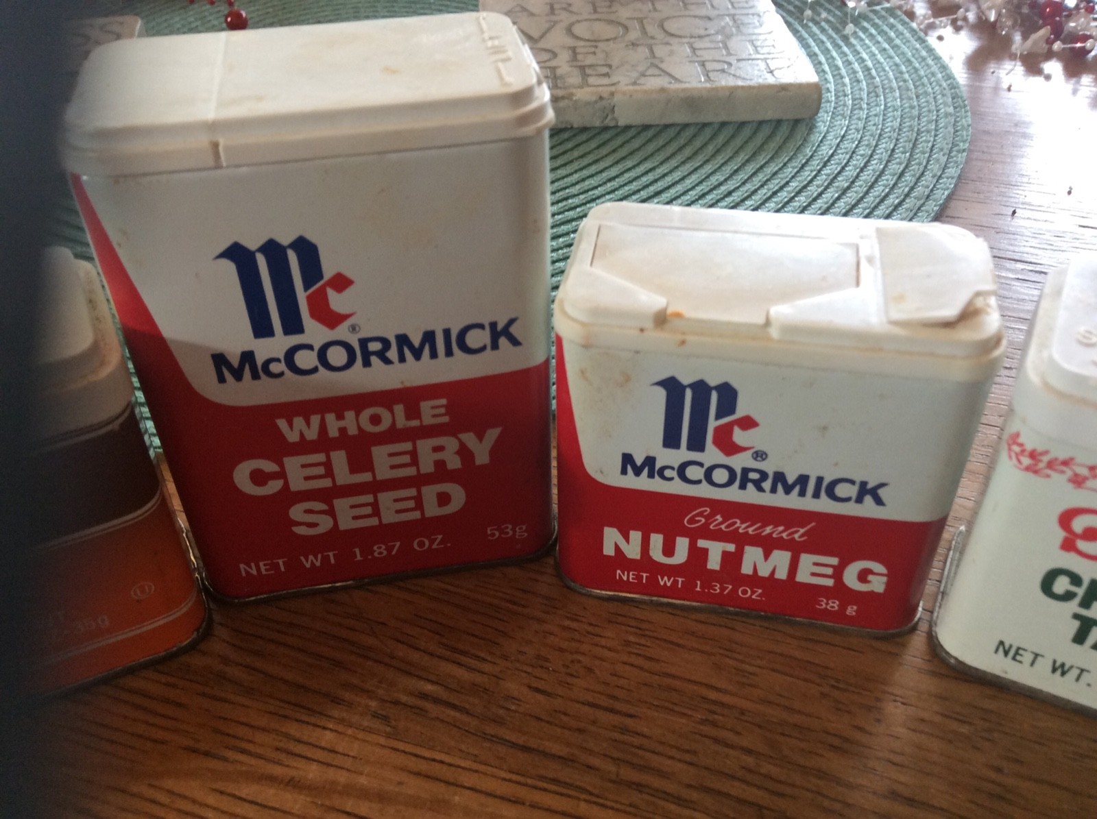 Vintage Tin lot Durkee, French’s, Rumford, McCormick Cream of Tartar Cloves etc.