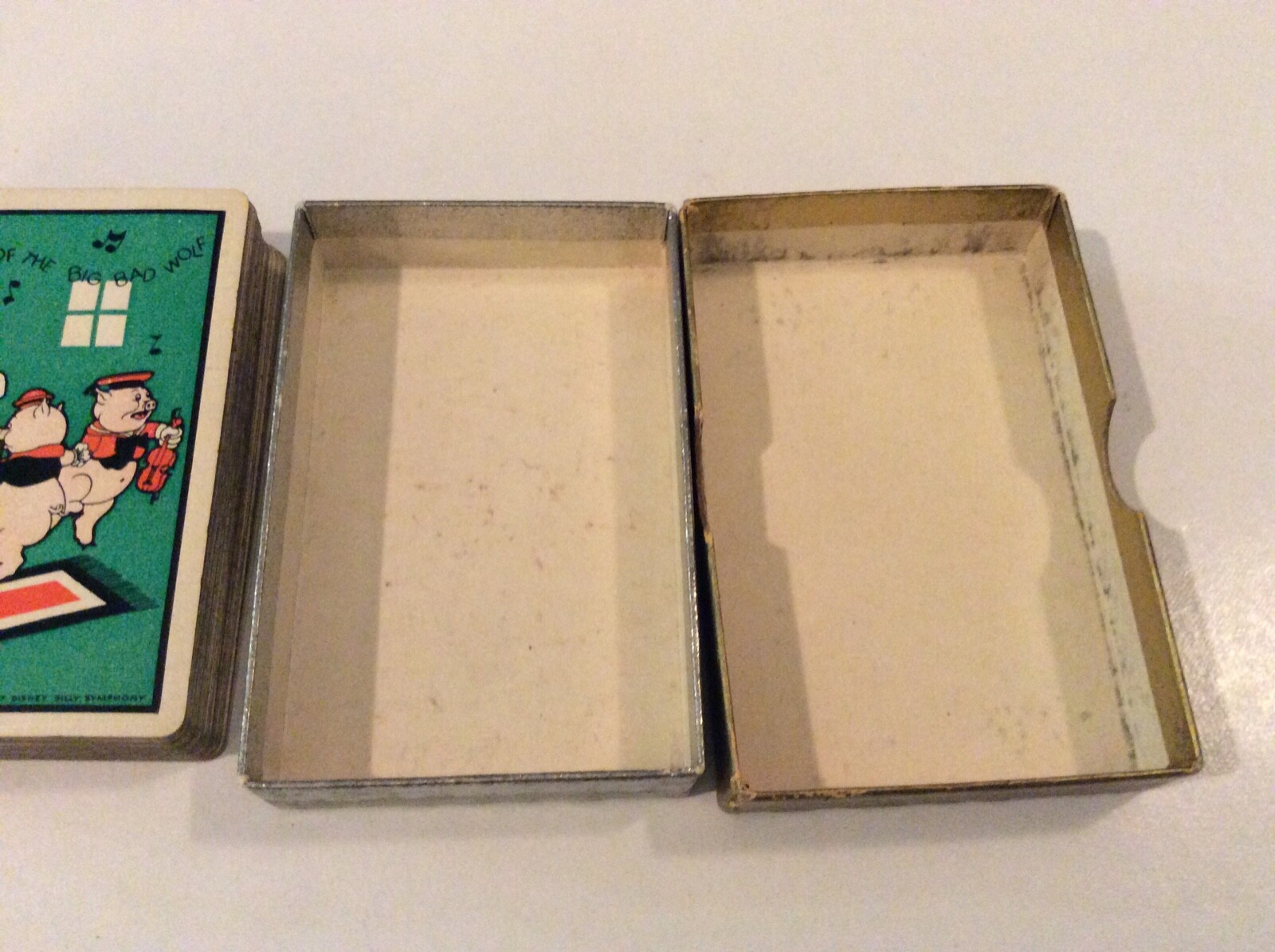 VINTAGE DISNEY SILLY SYMPHONY THREE LITTLE PIGS PLAYING CARDS