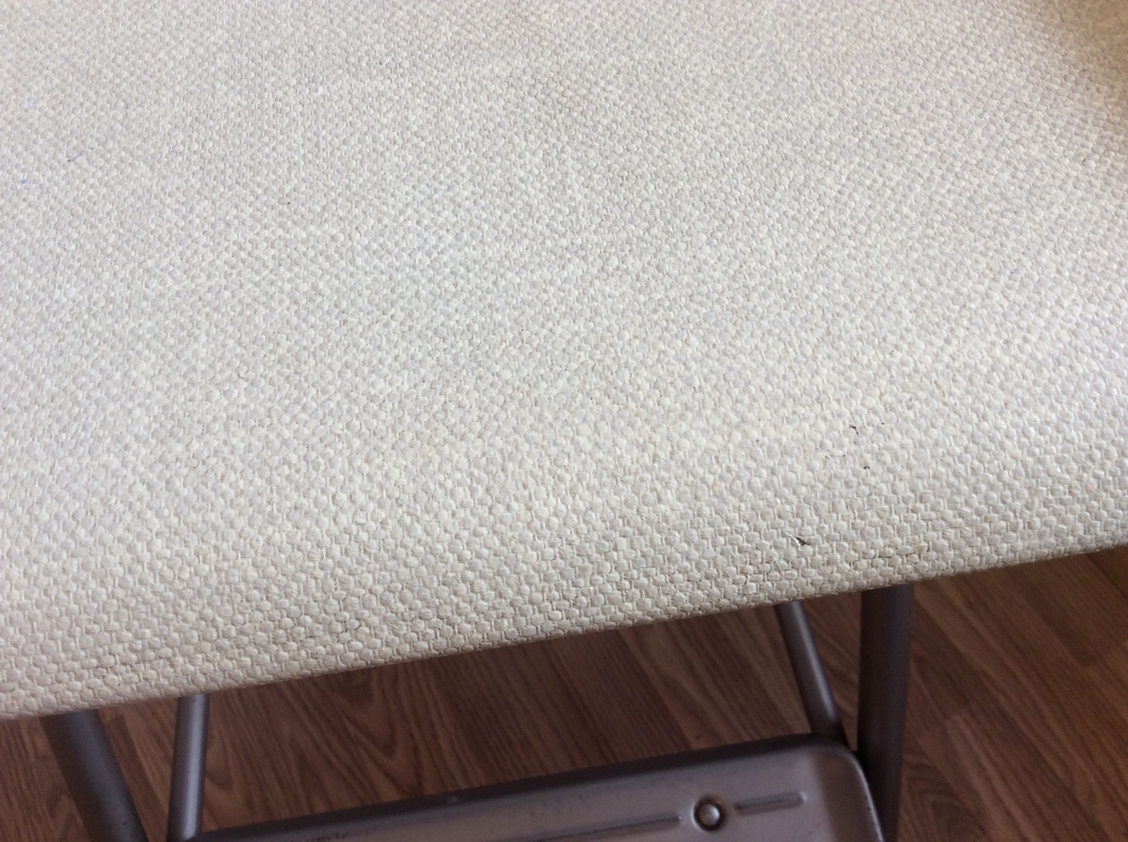 Vtg MCM Folding Samsonite Kitchen Step Stool Perch Chair Heavy Molded Seat Steel