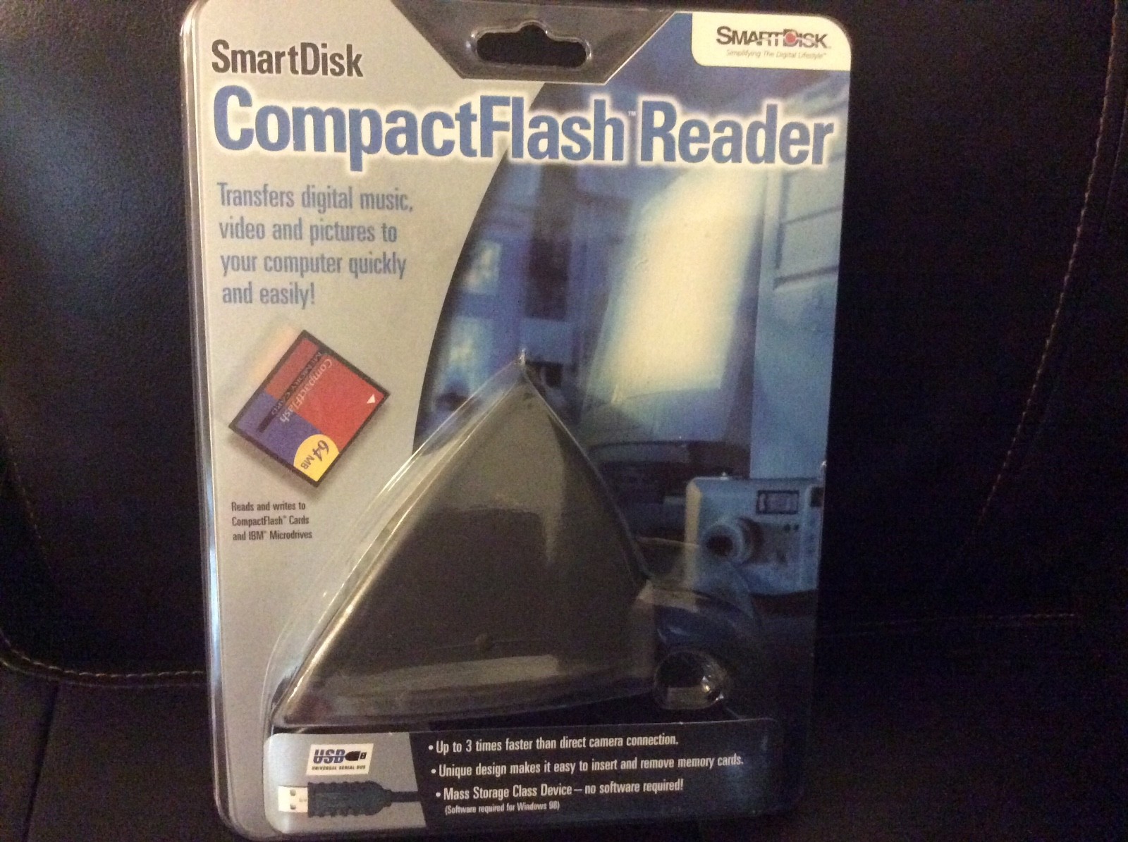 SmartDisk USB Single Slot Flash Media Reader for CompactFlash Reader 64MB