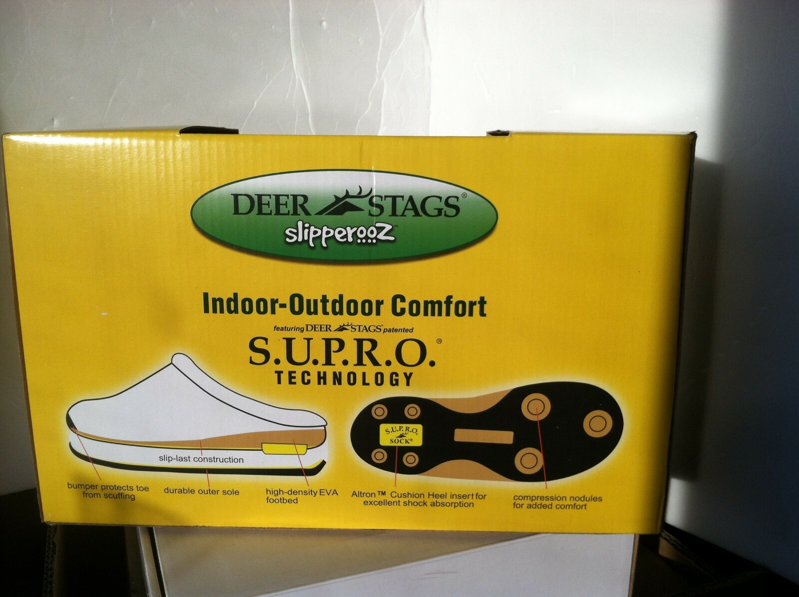 Men's Slippers Deer Stags Alpen Slipper Chestnut Micro Suede House shoes Size 10