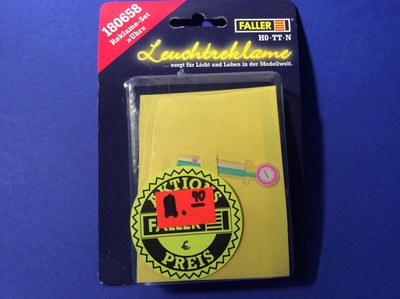 Faller 180658 Reklame Set  UHR , Leuchtreklame, Neu, H0,TT,N [K]