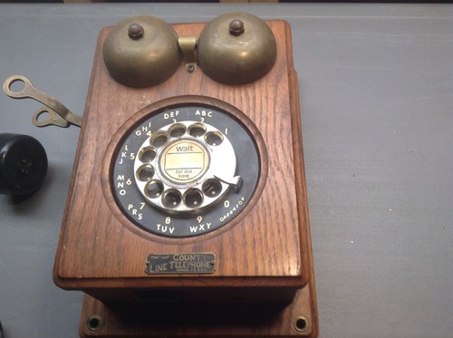 The County Line Telephone model 4120 OAK WOOD ROTARY