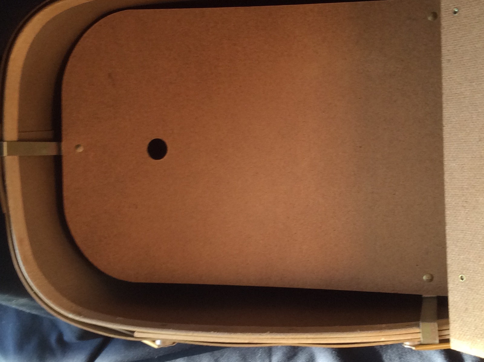 Vintage Picnic Basket By Burlington In ORIGINAL Box With DISHES & Silverware