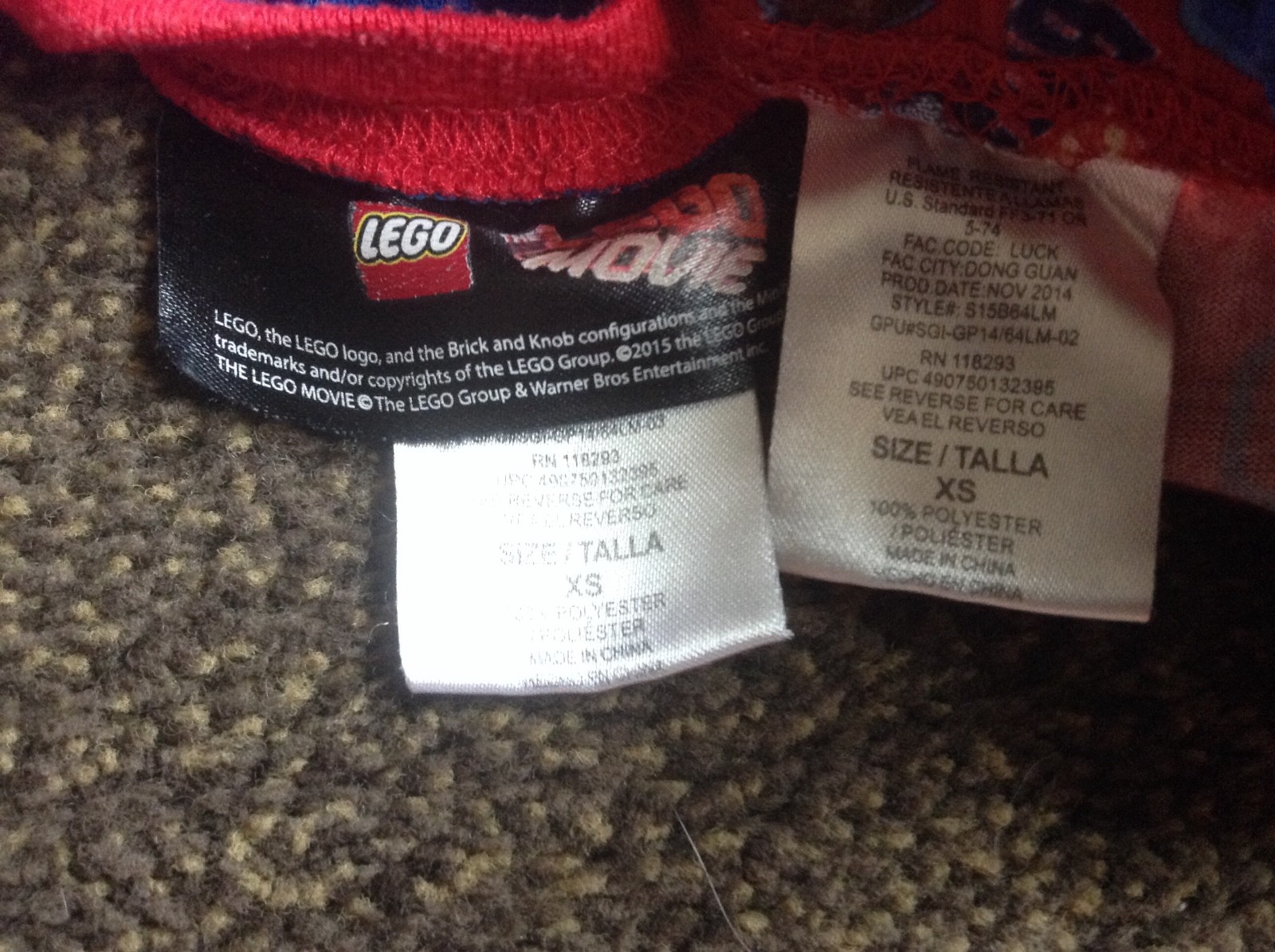 Boys Lego summer pjs size XS