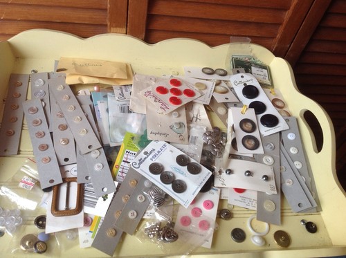 BUTTONS BUTTONS BUTTONS ETC ASSORTED LOT VARIOUS SIZES COLORS SEAMSTRESS DELIGHT