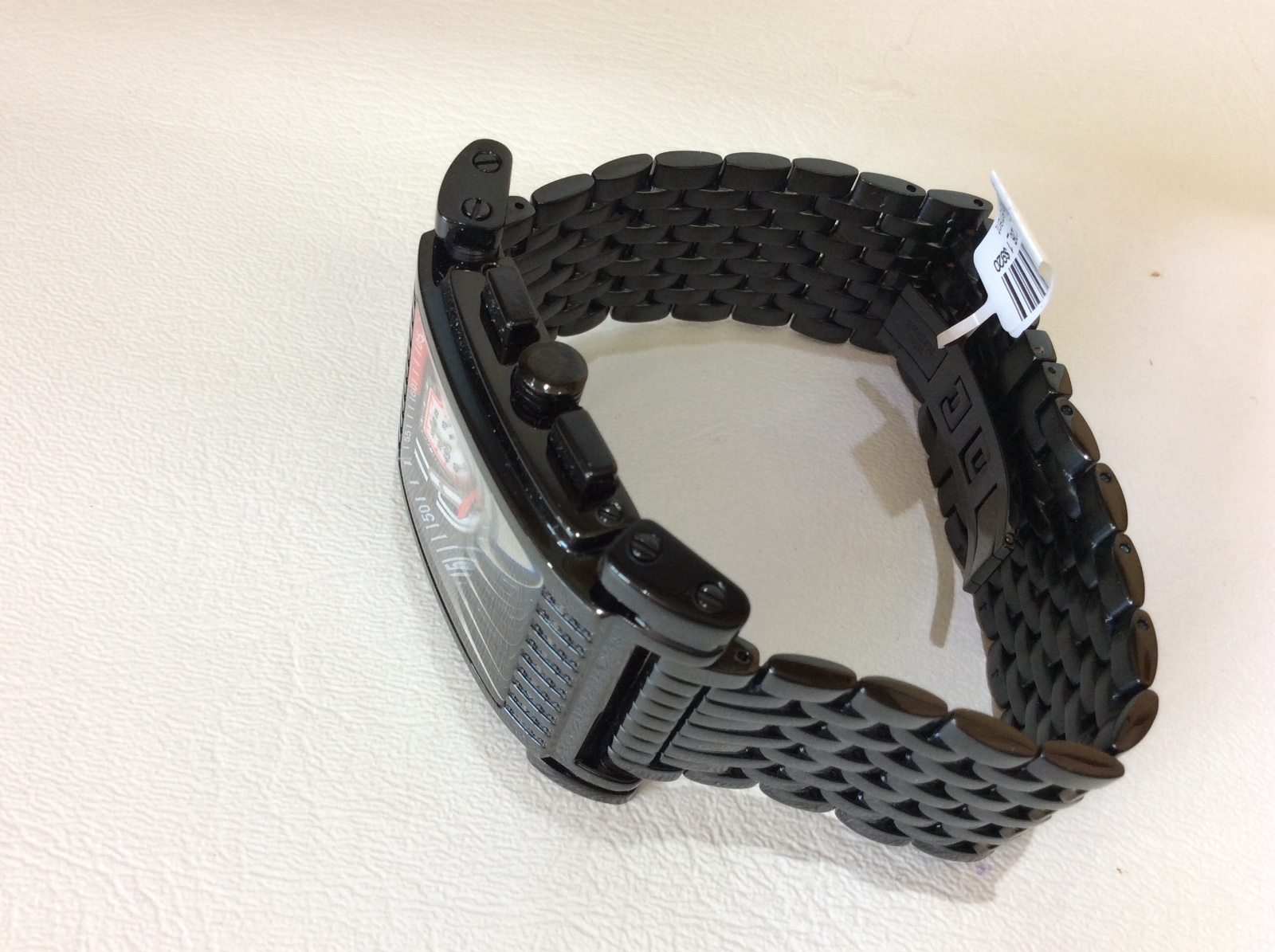 Pre-owned Aqua Master Men  Jojo Jojijoe Rodeo Black Pvd Metal Band 41mm Diamond Watch W330