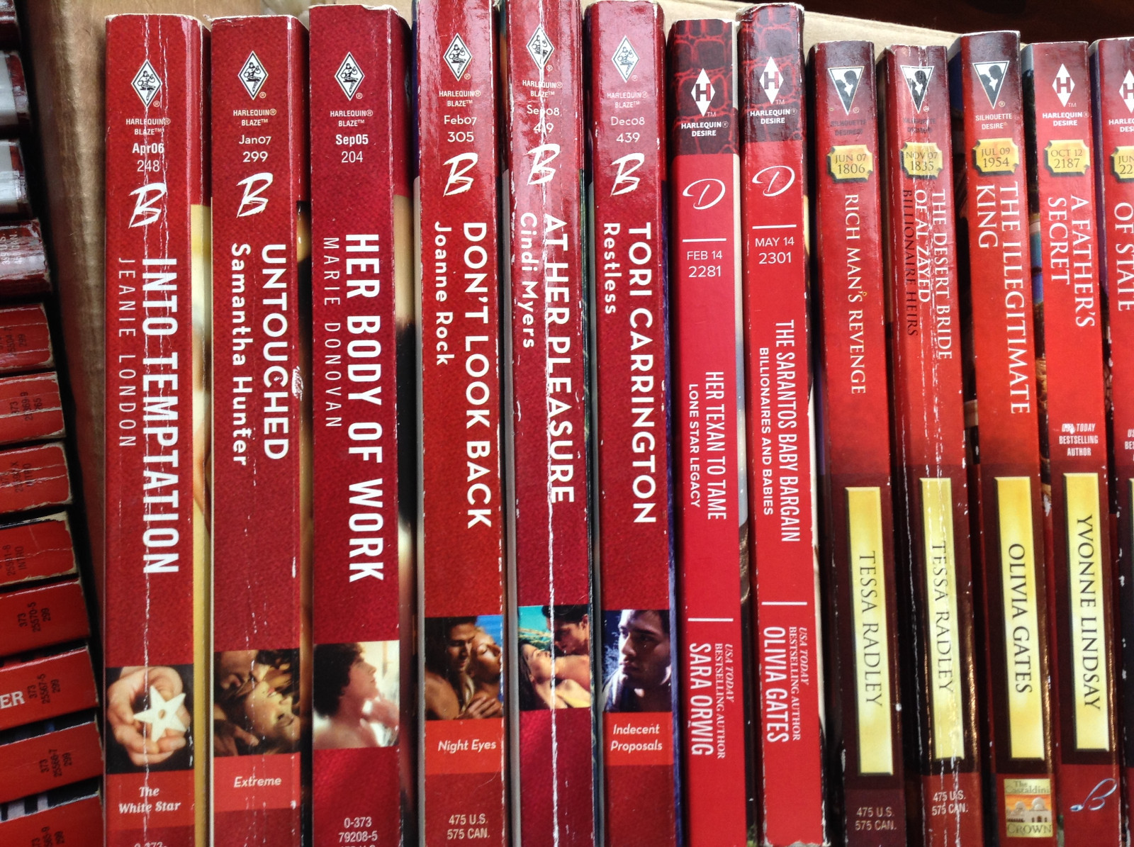 54 Harlequin Temptation Blaze Desire Romance Book Lot