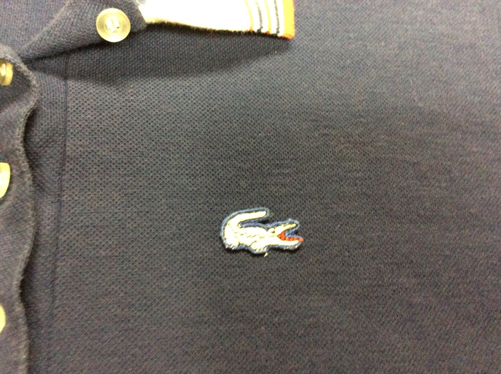 VTG 80S IZOD LACOSTE HAYMAKER ALLIGATOR POLO BLUE SHIRT YOUTH OR WOMENS LARGE