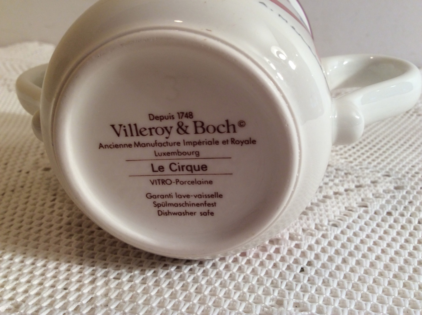 Villeroy & Boch Le Cirque Two Handle Mug Child Cup Excellent Condition