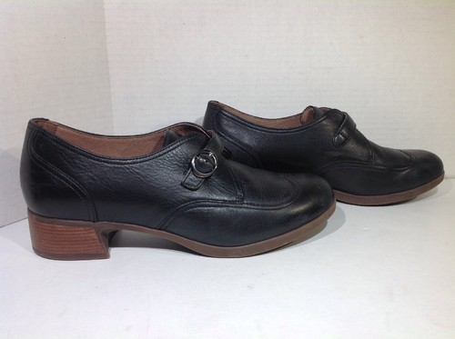 Dansko Women's Size 7.5 EU 38 Livie Burnished Black Nappa Slip On Shoes ZY-1136