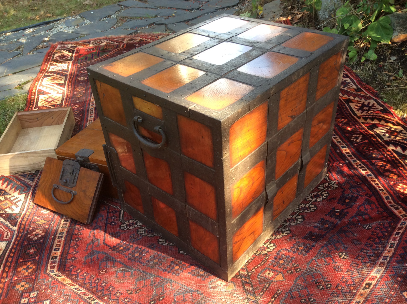 Japanese Funa Dansu Ship's Chest Tansu Keyaki Antique