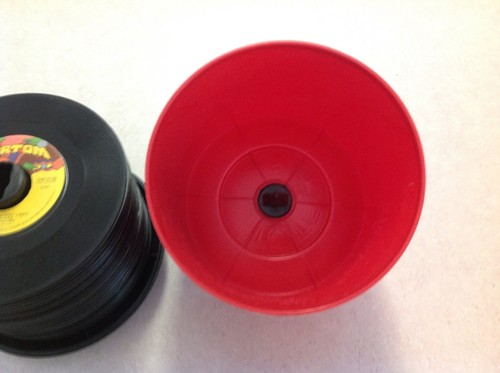 Vintage Red 45 rpm Tote45 Carrying Carrier plus 50 45 rpm records