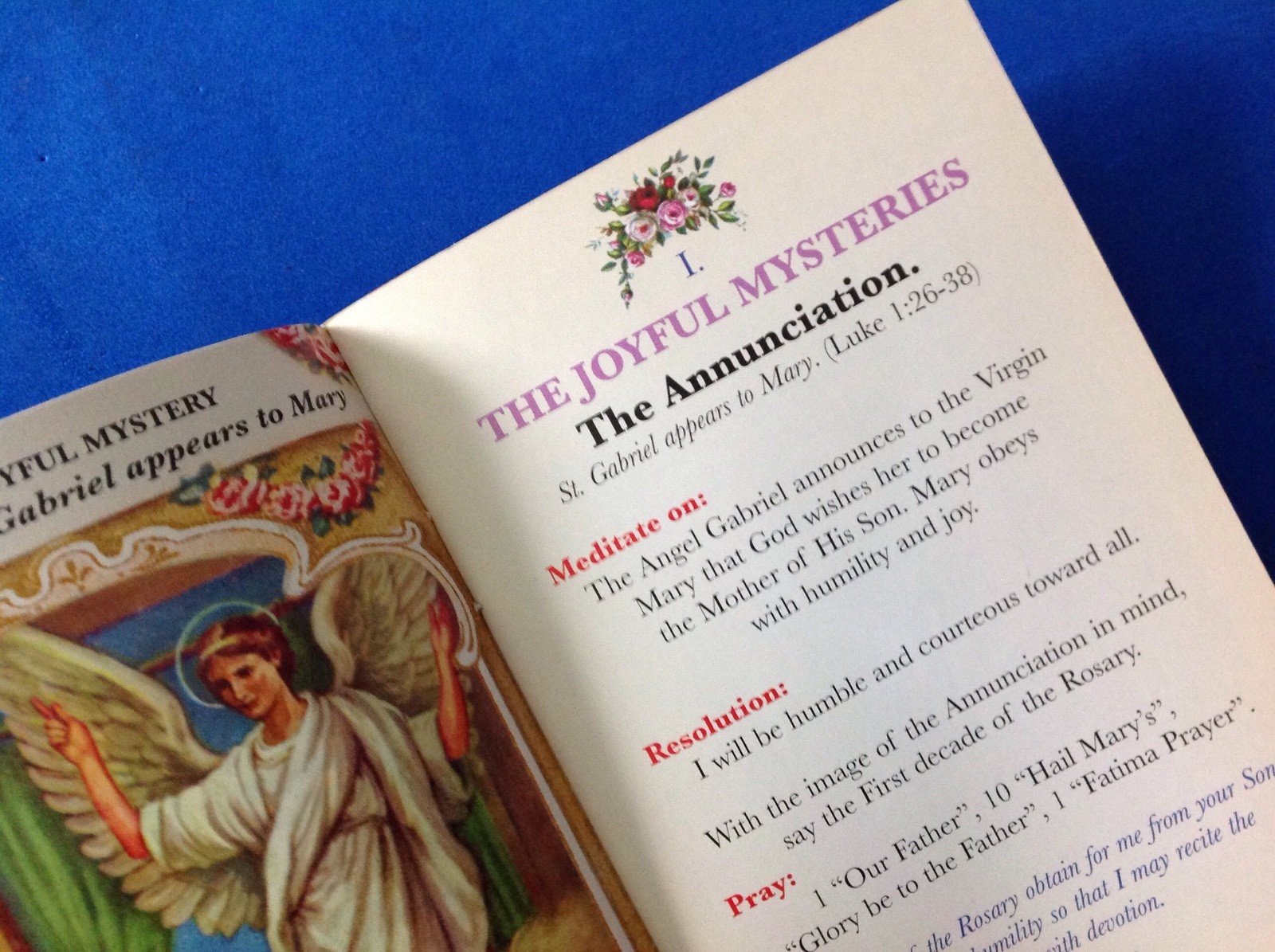 Rosary PRAYER Book How to Pray the Rosary 53 pages color history of the Rosary