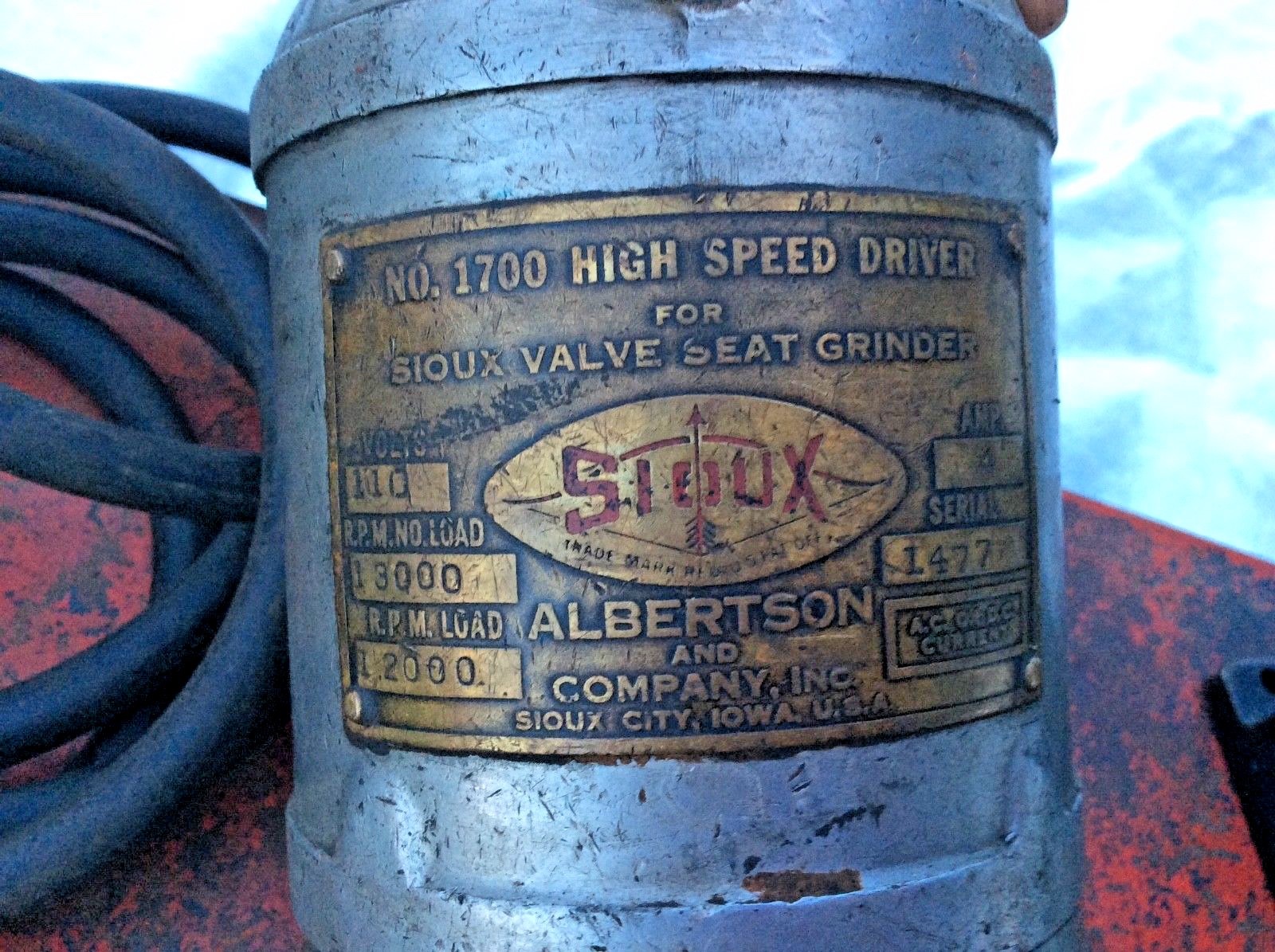 Sioux Valve Seat Grinder 1700, Dressing Tool, Reamer, Pilots, Stones, Much More