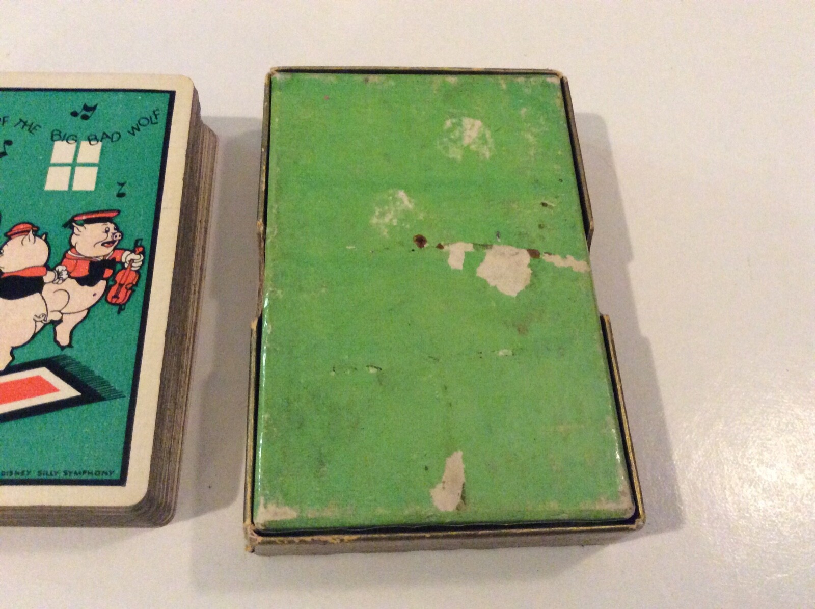 VINTAGE DISNEY SILLY SYMPHONY THREE LITTLE PIGS PLAYING CARDS