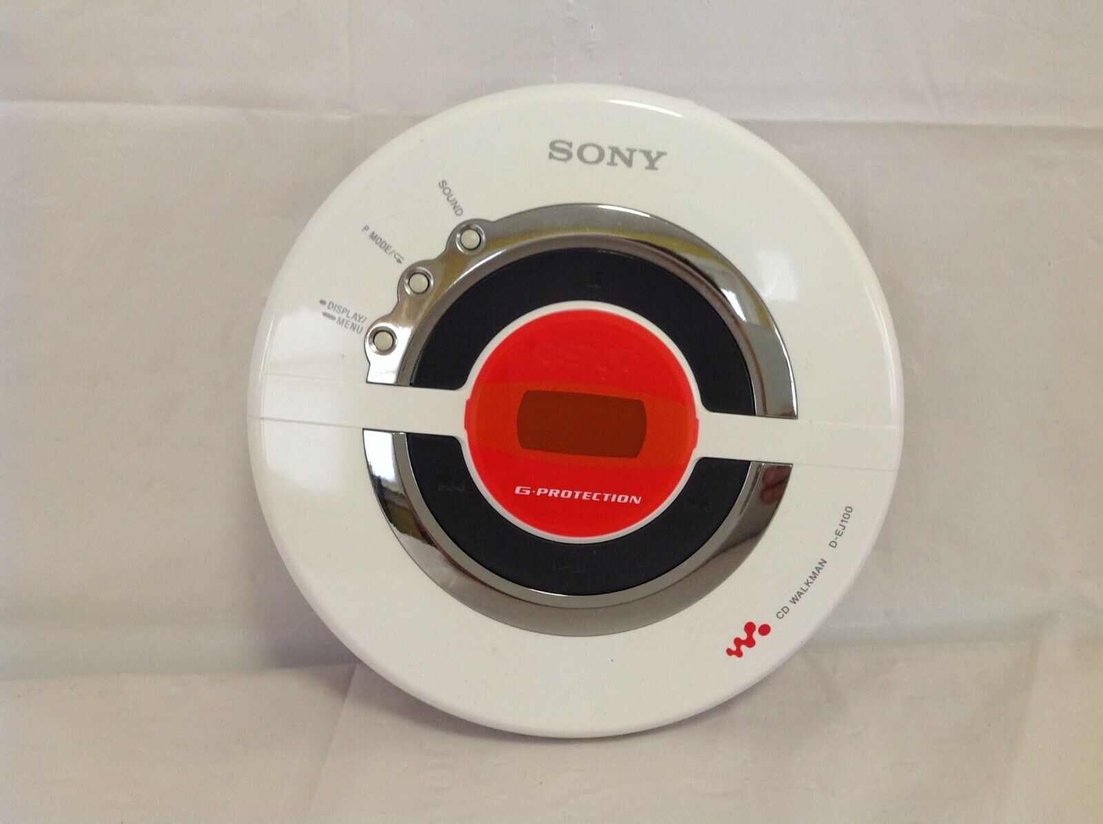 Sony CD Walkman PSYC D-EJ100 White/Orange G-Protection Sony CD Walkman PSYC D-EJ100 White/Orange G-Protection