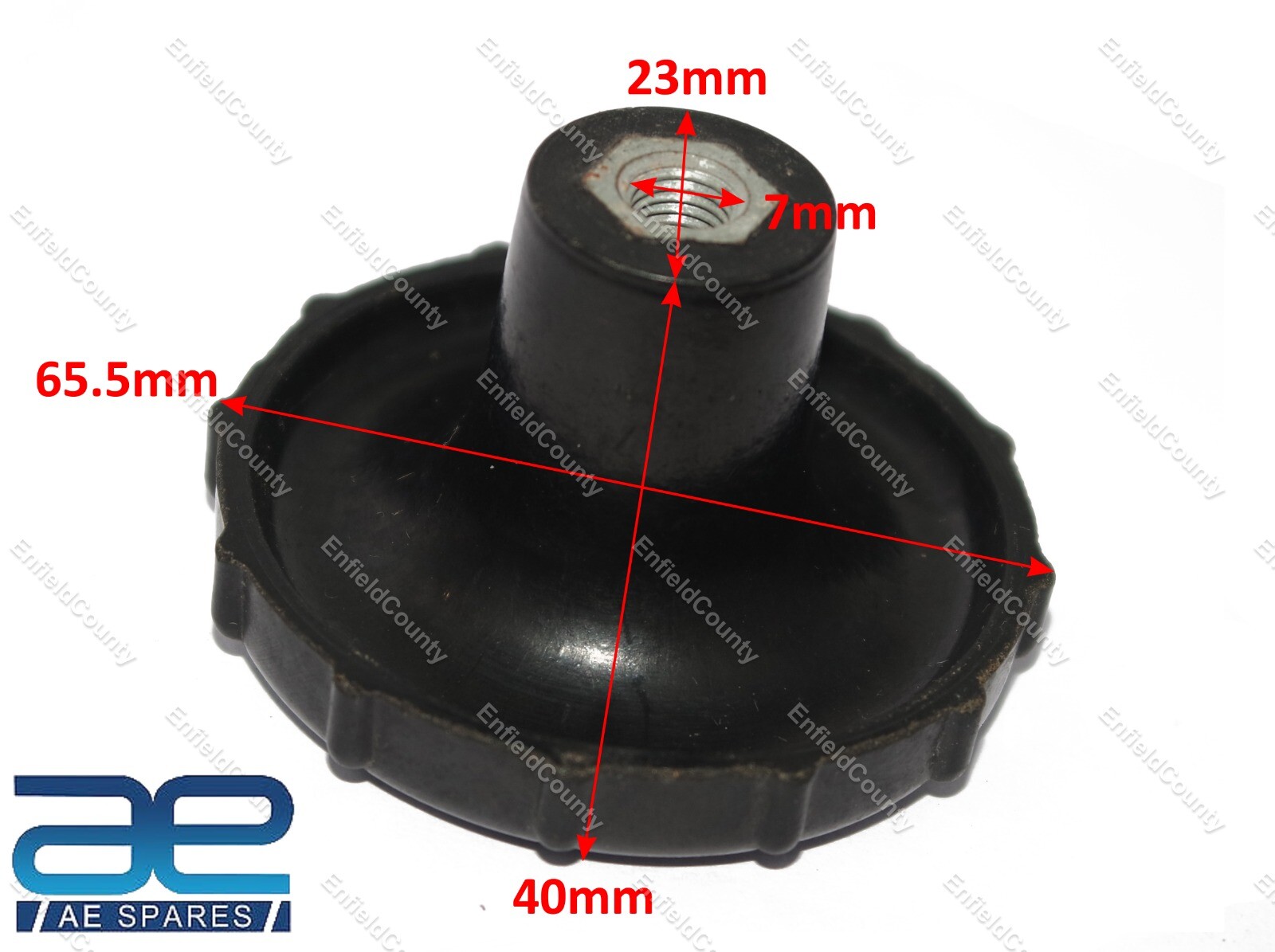 Fits For BSA A7 A10 Steering Damper Knob Bakelite Black