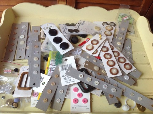 BUTTONS BUTTONS BUTTONS ETC ASSORTED LOT VARIOUS SIZES COLORS SEAMSTRESS DELIGHT