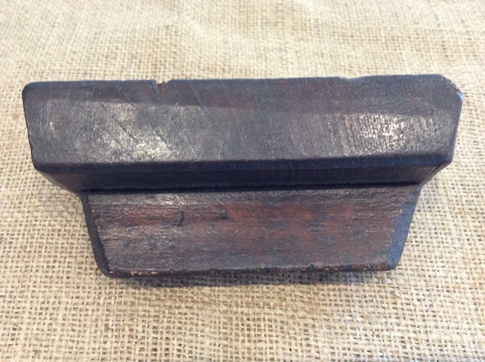 Vintage Hand Carved Wood Textile Print Stamp - Printing Block