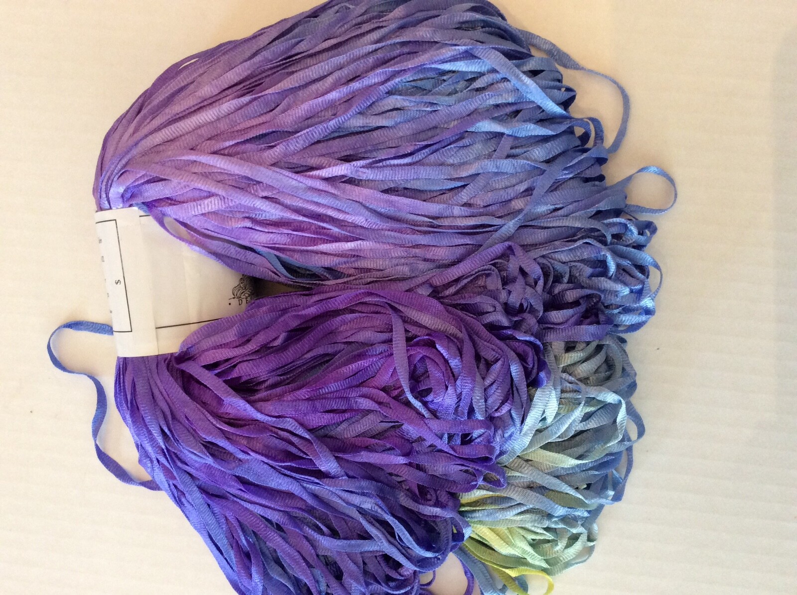 Tess Designer Yarns-Microfiber Ribbon Blue Purple Yellow Green