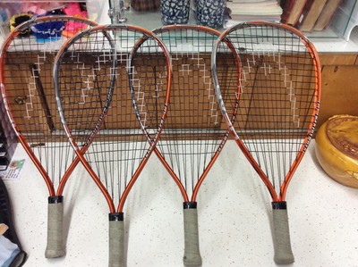 GUC! SET OF 4 RAQUETBALL RACKETS BY HEAD TITANIUM TECHNOLOGY