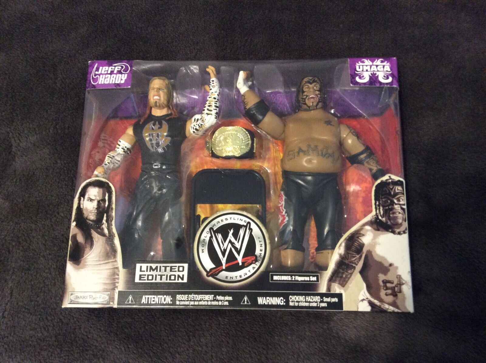 WWE LIMITED EDITION FIGURE BOXSET 2 PACK JEFF HARDY VS UMAGA WWE LIMITED EDITION FIGURE BOXSET 2 PACK JEFF HARDY VS UMAGA