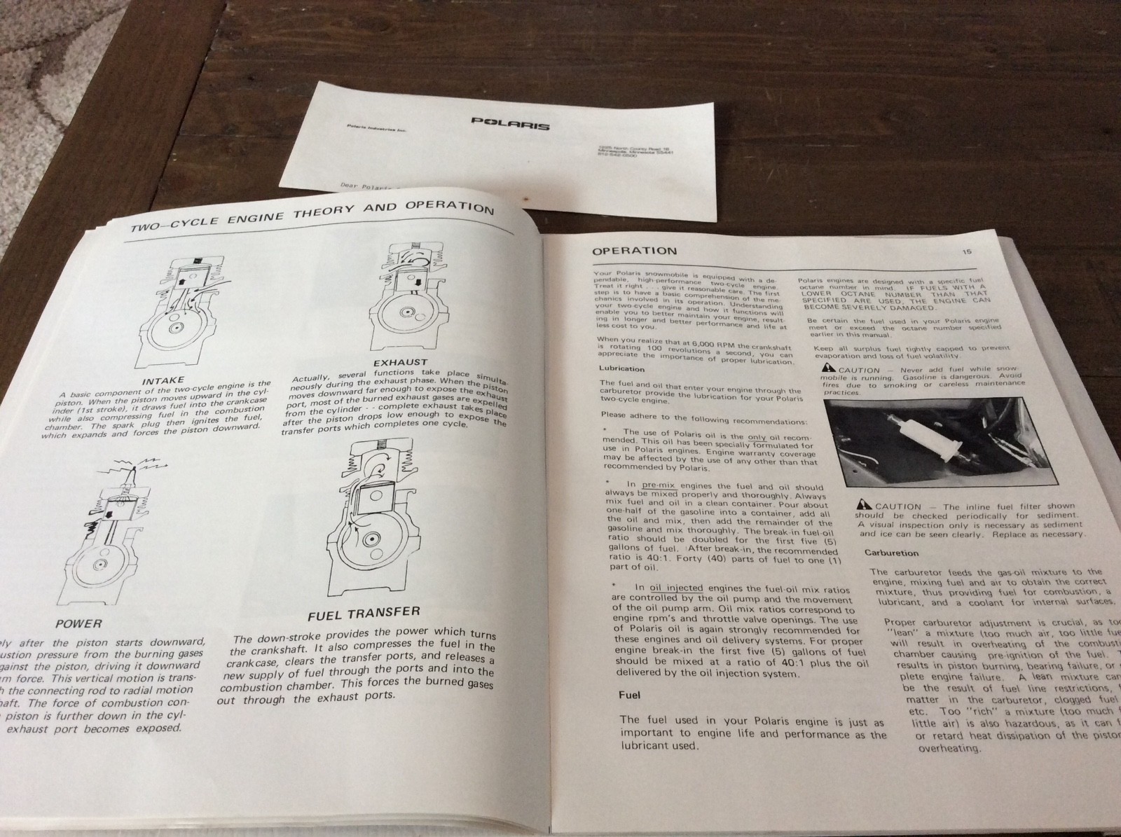 POLARIS SNOWMOBILE 1984 INDY 600 INDY TRAIL OPERATORS AND MAINTENANCE MANUAL