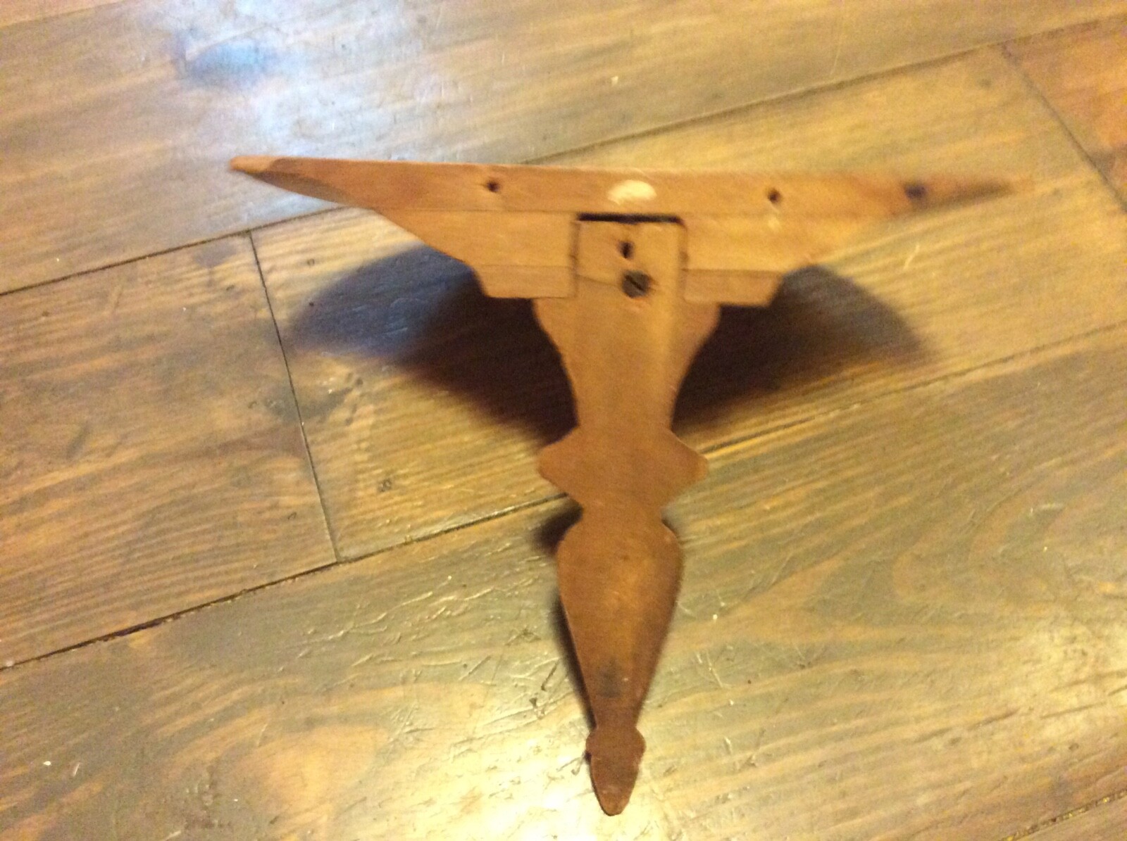 Vintage Maple Wood Tell City ? Wall Shelf Sconce Wooden antique