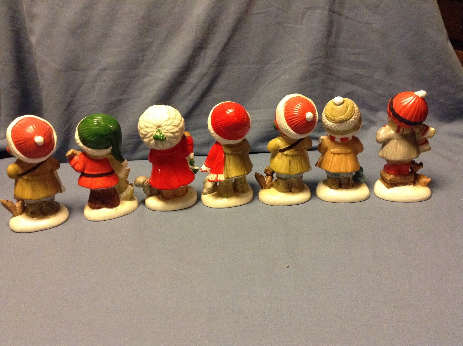 Vintage Lot of 7 Napcoware NAPCO Christmas Carolers Instruments # 8994 Ornaments