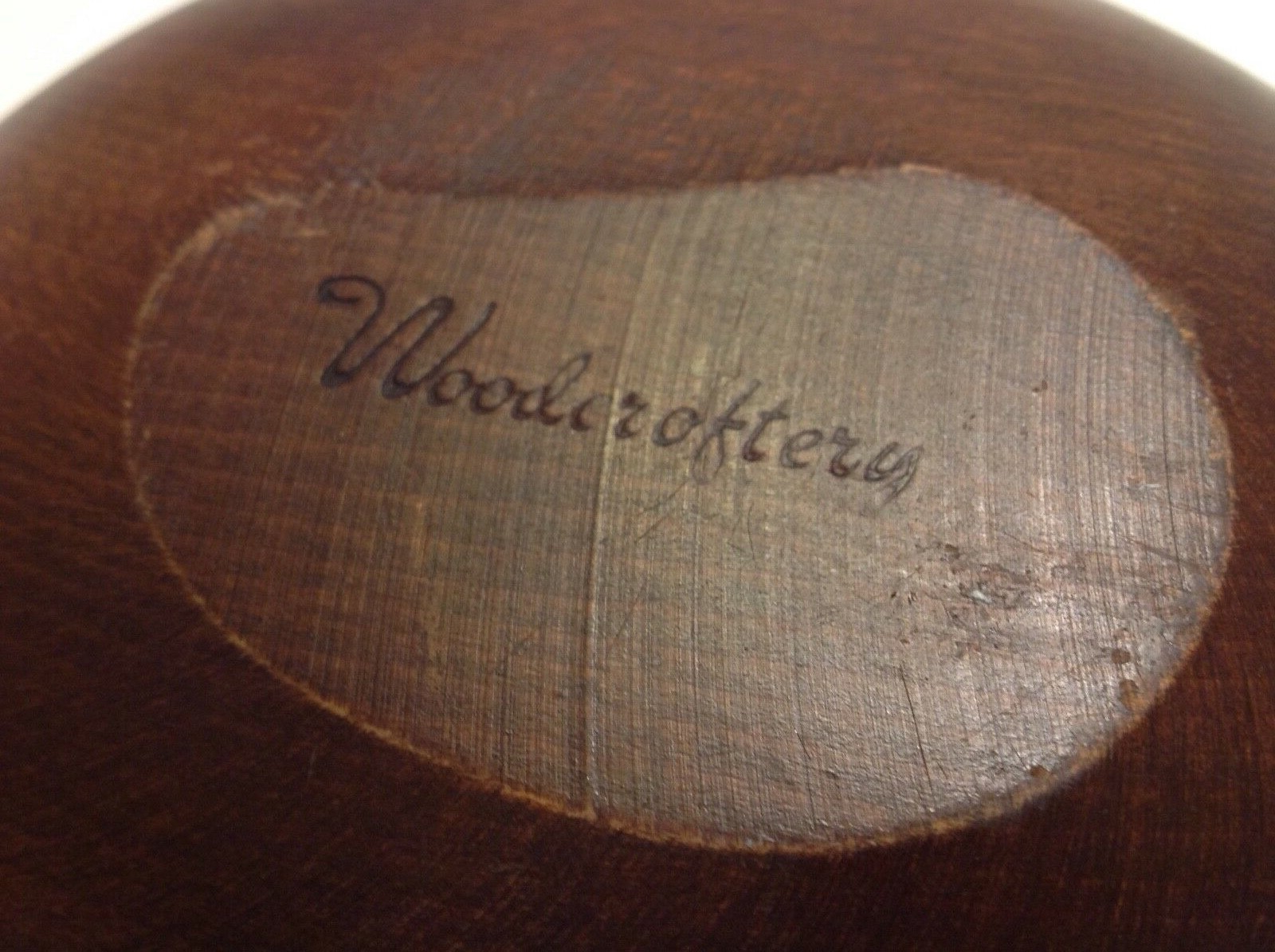 Bowl with Handle Woodcraftery Hand Carved Wood Vintage Woodenware