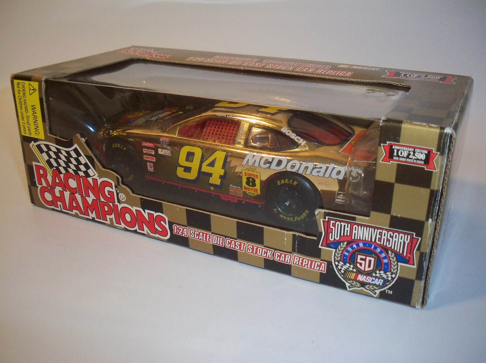 Nascar 1/24 Action ♯ 91 Mcdonald‘s 50th NASCAR 50th Anniversary Gold Diecast #94 McDonalds 1:24