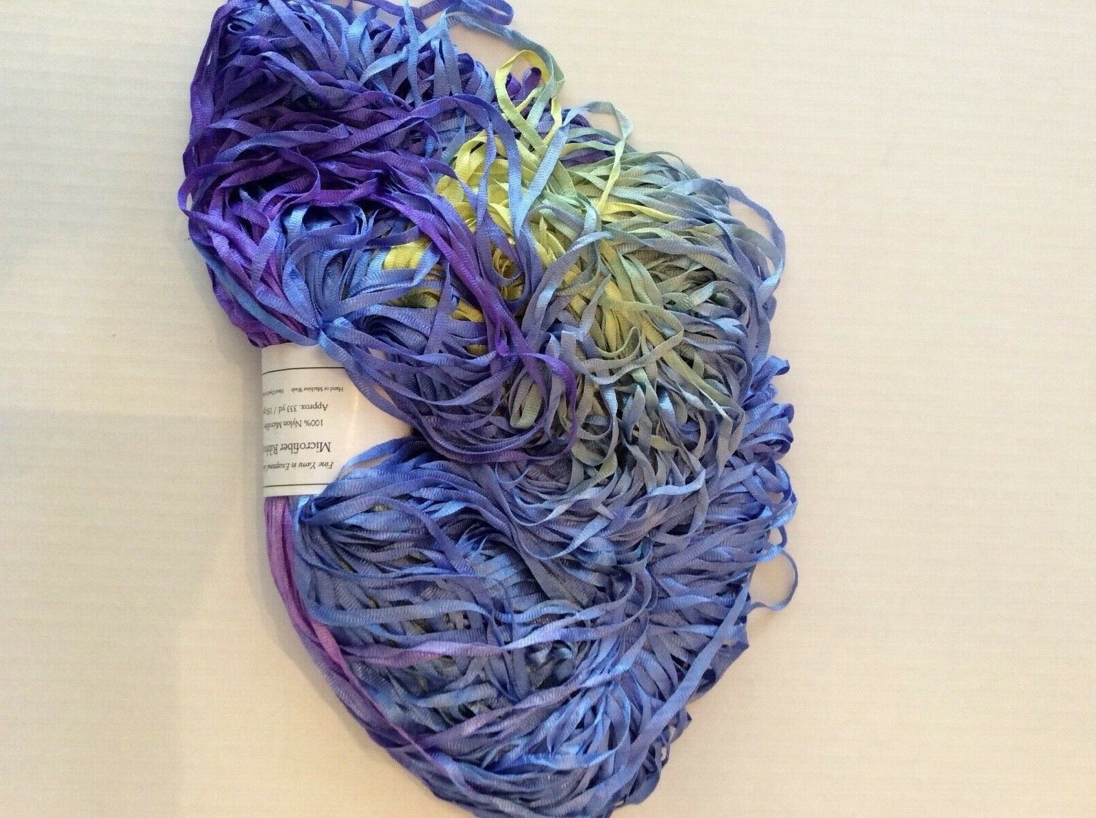 Tess Designer Yarns-Microfiber Ribbon Blue Purple Yellow Green