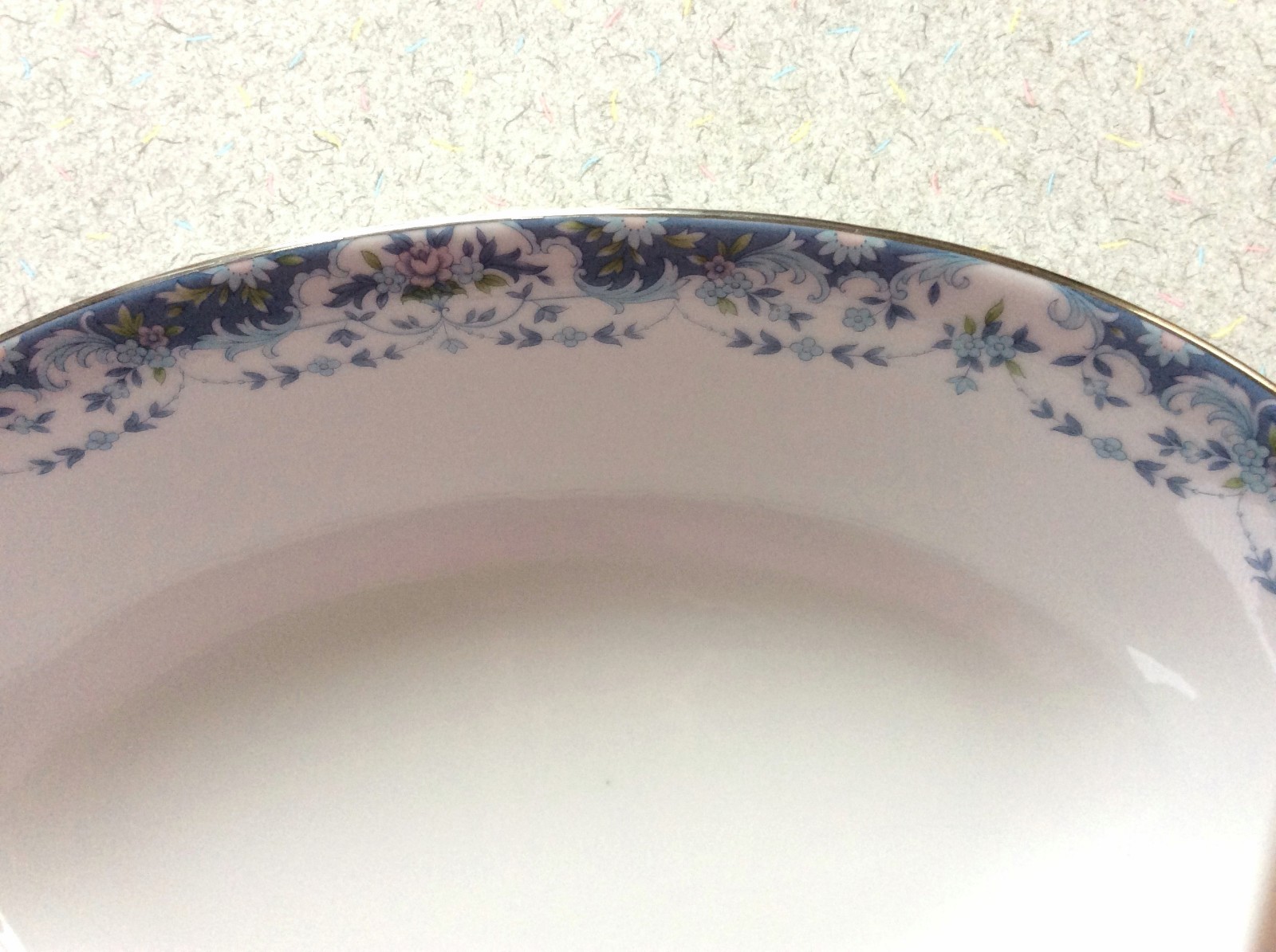 LYNNBROOKE BLUE MADEIRA 374 FINE CHINA LARGE VEGETABLE SERVING BOWL JAPAN