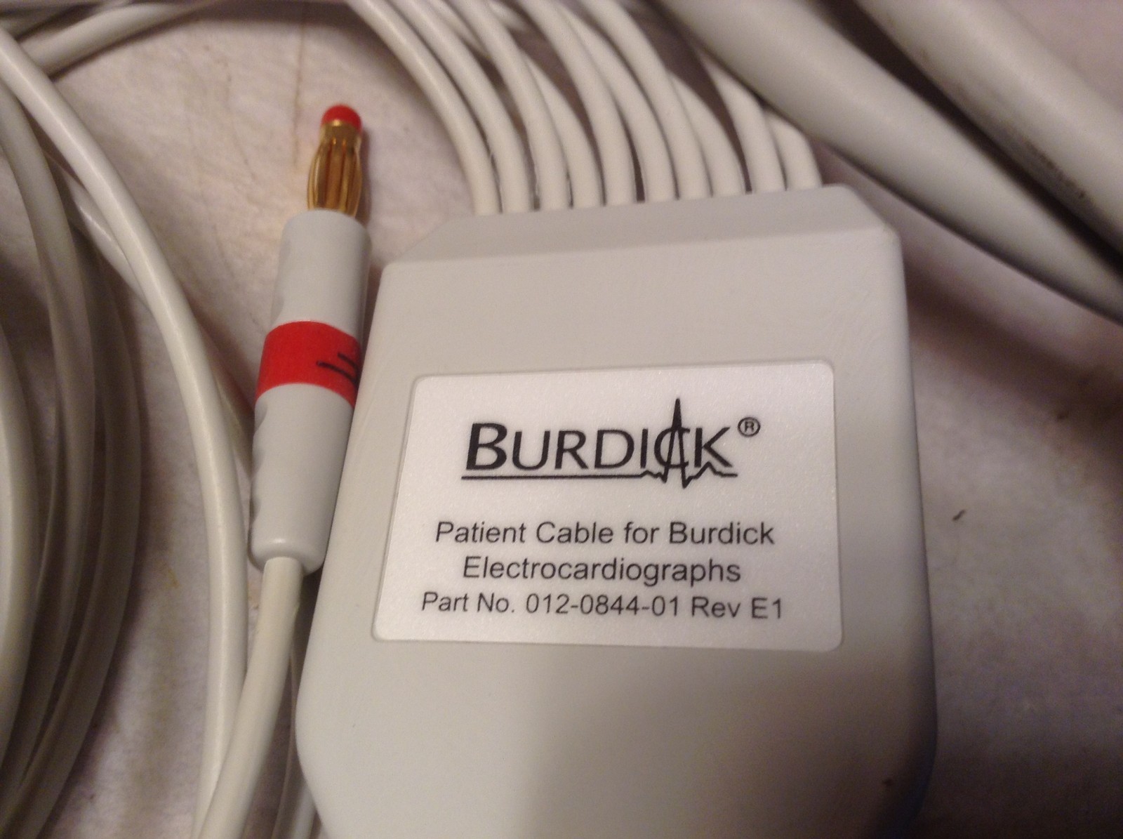 BURDICK SPACELABS EKG CABLE VERY GOOD CONDITION REFERENCE 012-0844-01 REV E1