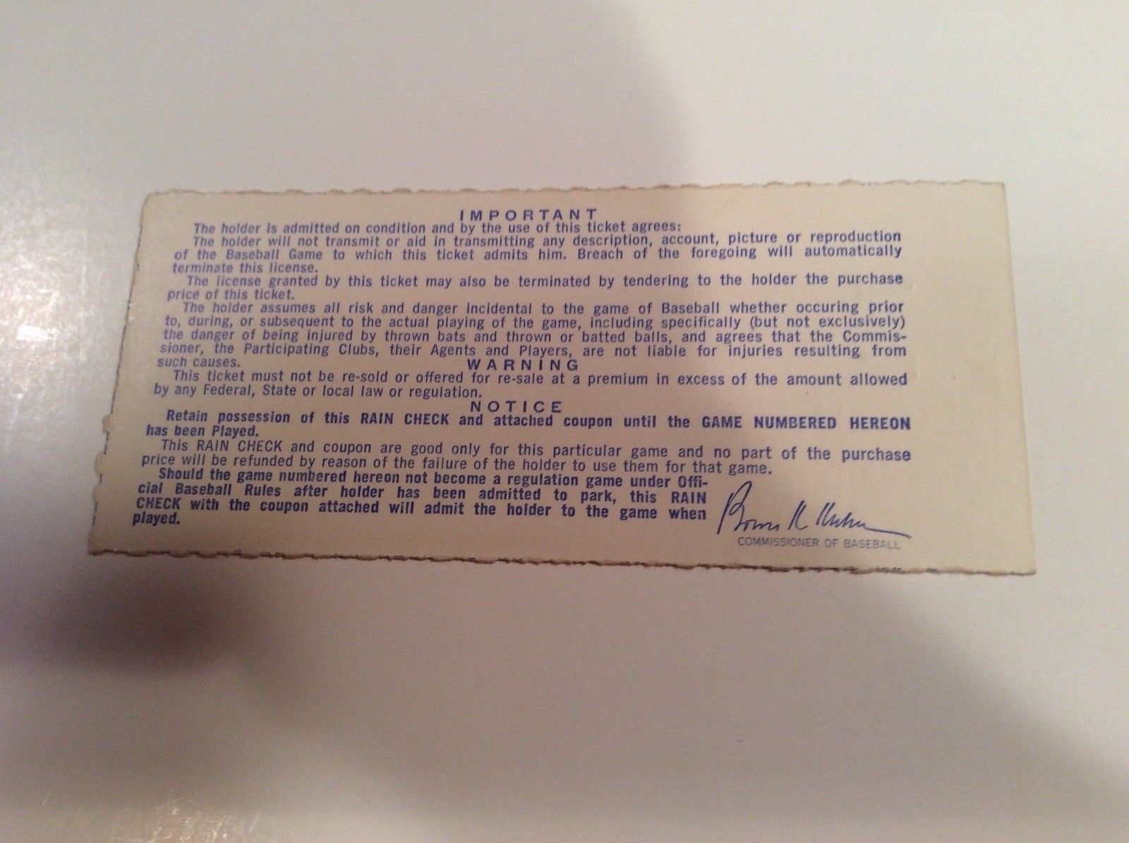 Autographed Signed 1969 World Series Ticket NY Miracle Mets G4 Tom Seaver CG