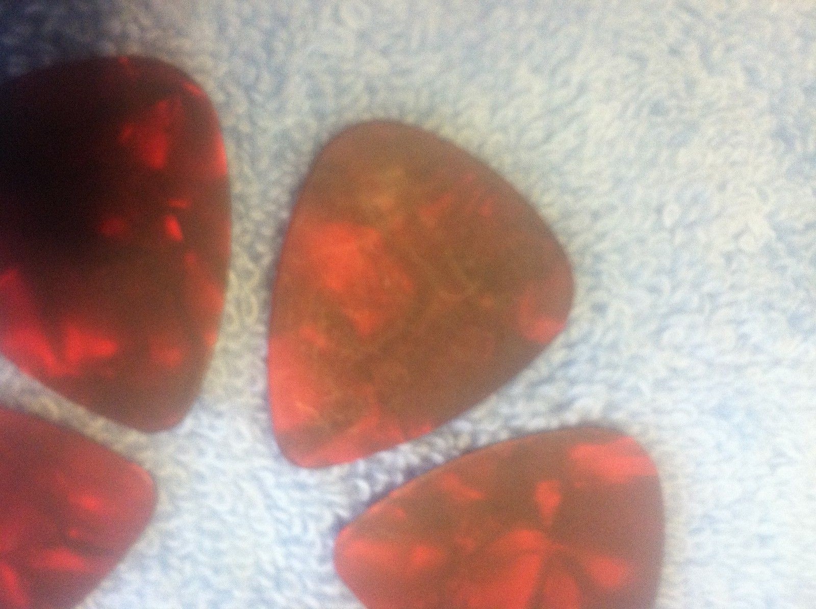 10 Red Swirl Acoustic Guitar Picks collecting or playing MP 011