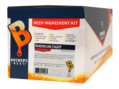Brewers Best American Light Ingredient Kit for Home Brew Beer Making