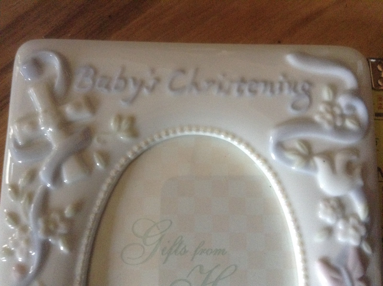 RUSS BABY CHRISTENING PHOTO FRAME NEW