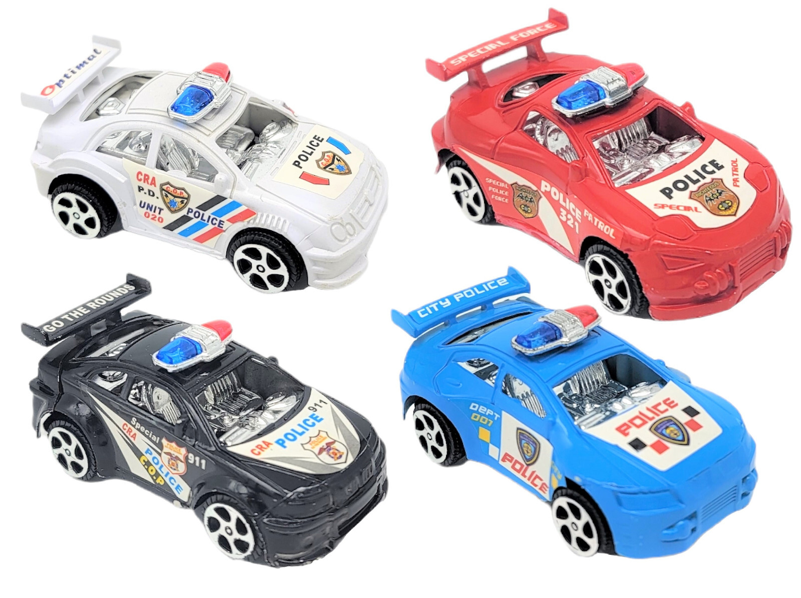 Colorful Pullback Mini Police Toy Cars (12 Pack) (3