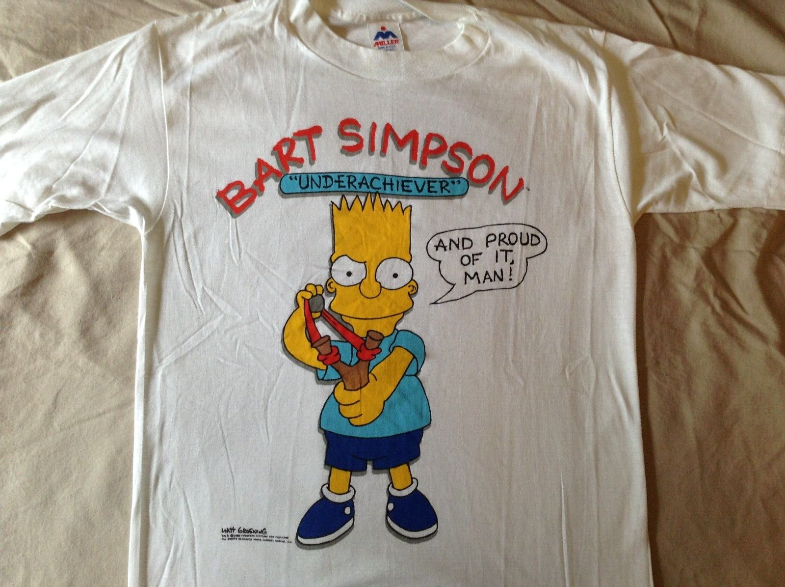 The Simpsons Bart Simpson 1989 T-Shirt ORIGINAL Never Worn