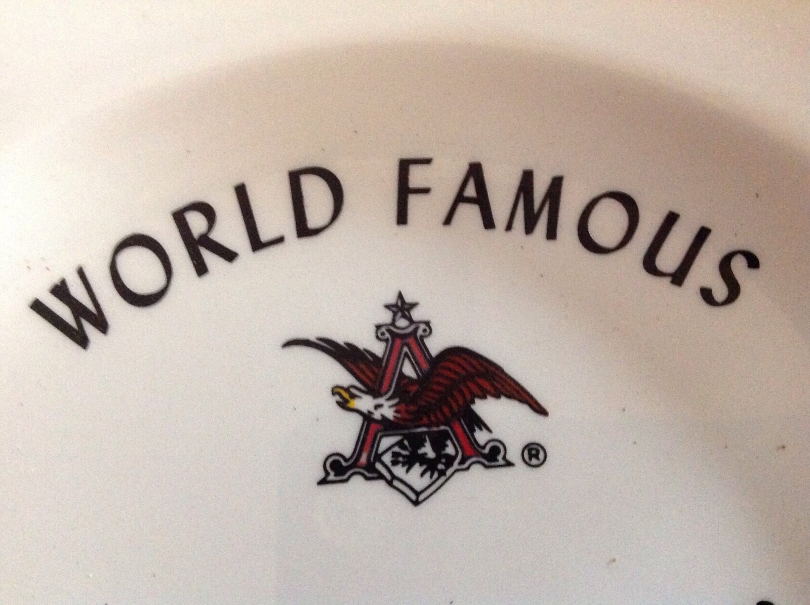 World Famous Budweiser Clydesdale Gold Trimmed Plate  amazing detail