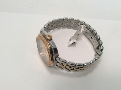 Pre-owned Aqua Master Ladies  Two Tone Stainless Steel Genuine (.85ct) Diamond Watch W342 In Tan