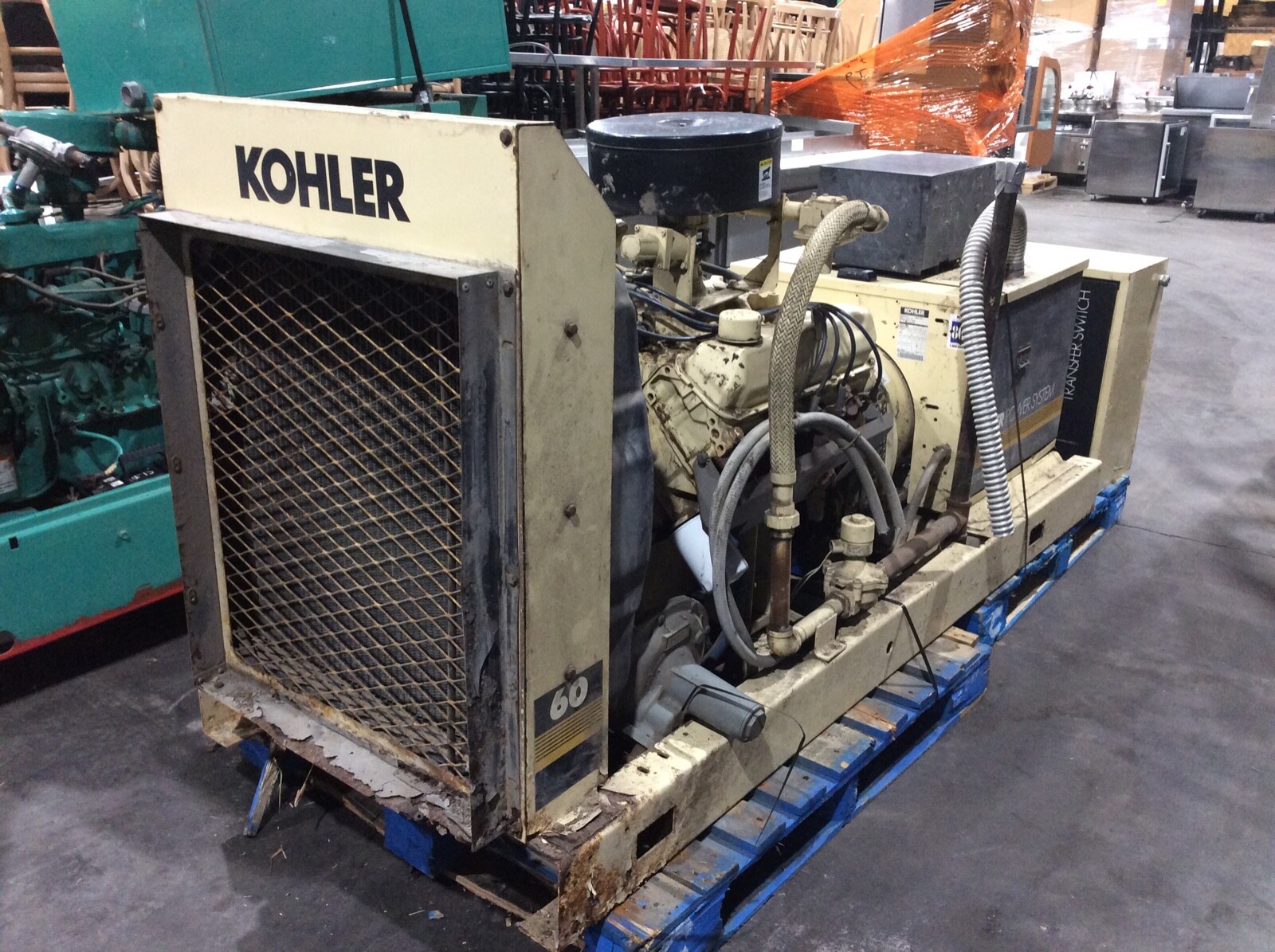 KOHLER 60 KW 60RZ272 NATURAL GAS GENERATOR 642 HRS