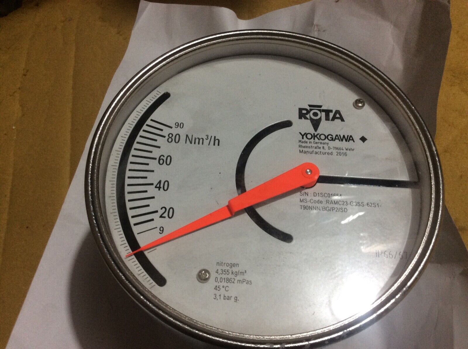 NEW YOKOGAWA ROTA D-79664 RAMC23-G6SS-62S1-T90NNN ROTAMETER NEW YOKOGAWA ROTA D-79664 RAMC23-G6SS-62S1-T90NNN ROTAMETER