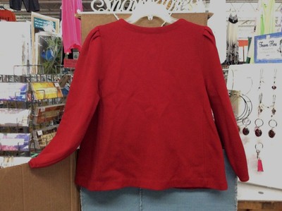 WOMENS SIZE LARGE ANNE KLEIN BUTTON SWEATER RED