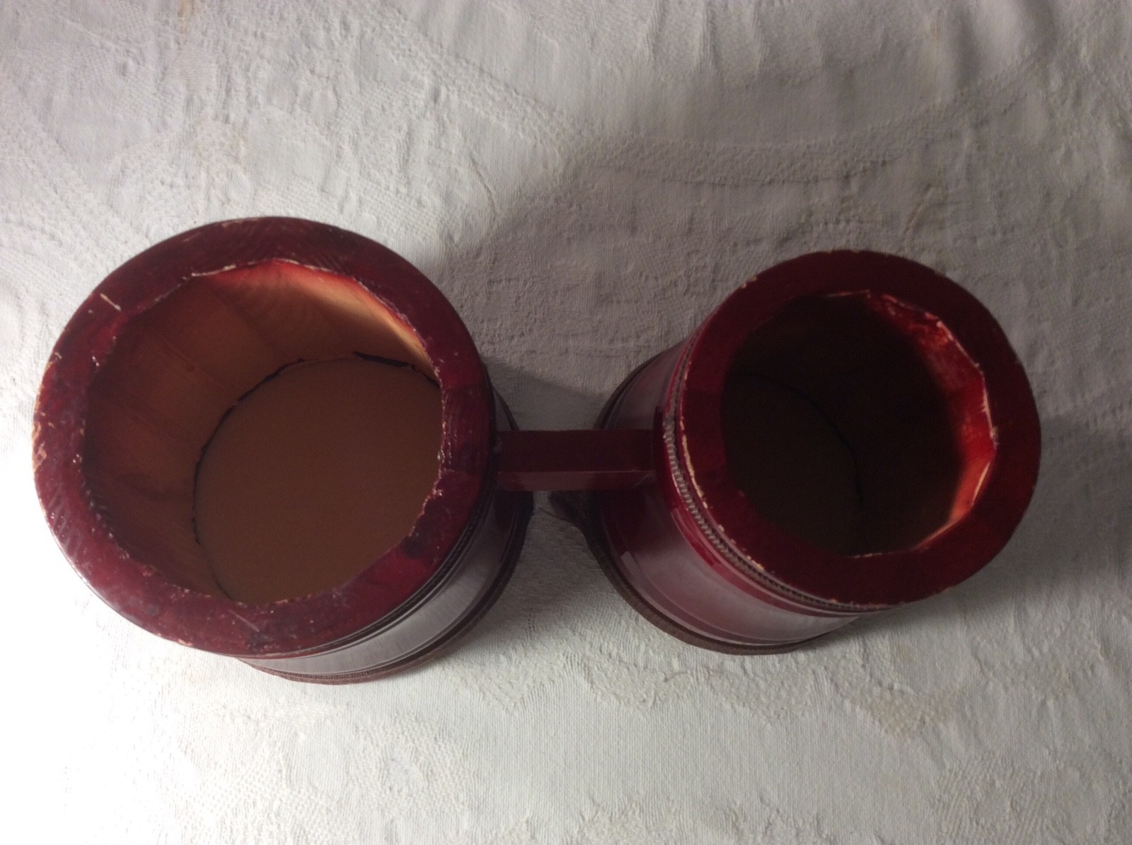 First Act Discovery Wooden Bongo Drums Burgandy EUC